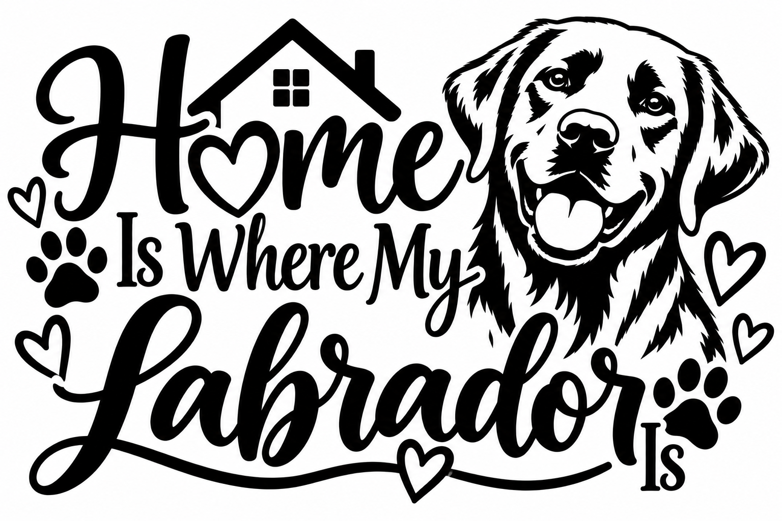 Home Is Where My Labrador Is – Labrador Retriever Vinyl Decal