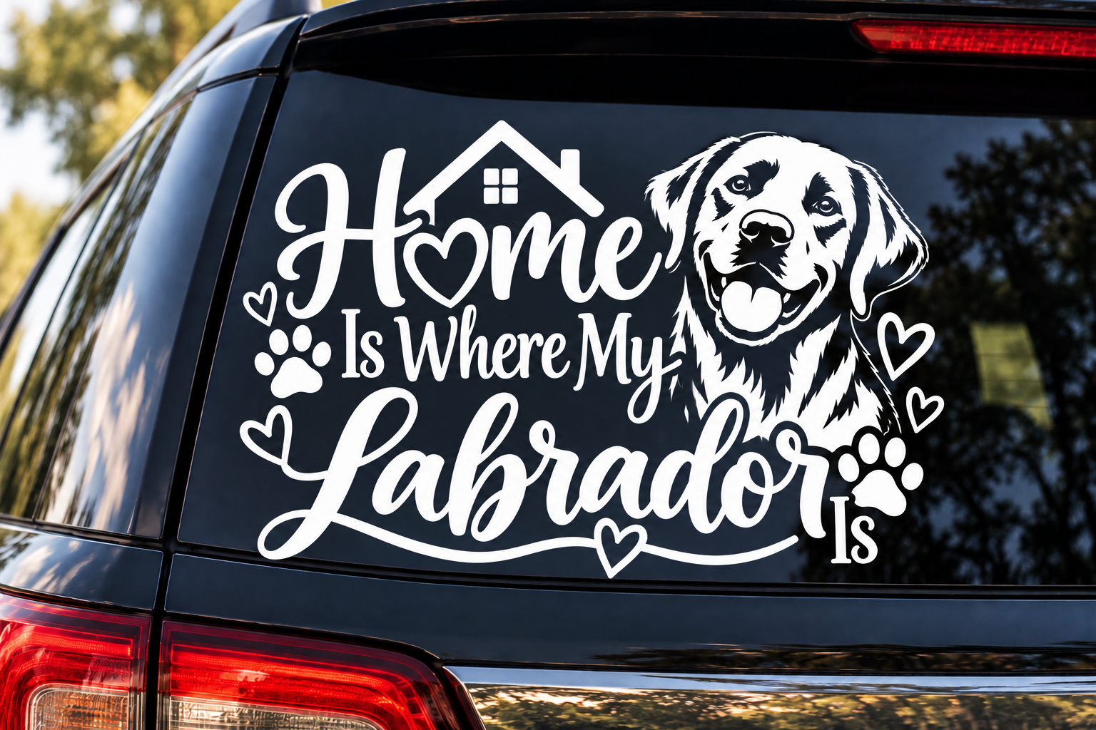 Home Is Where My Labrador Is – Labrador Retriever Vinyl Decal
