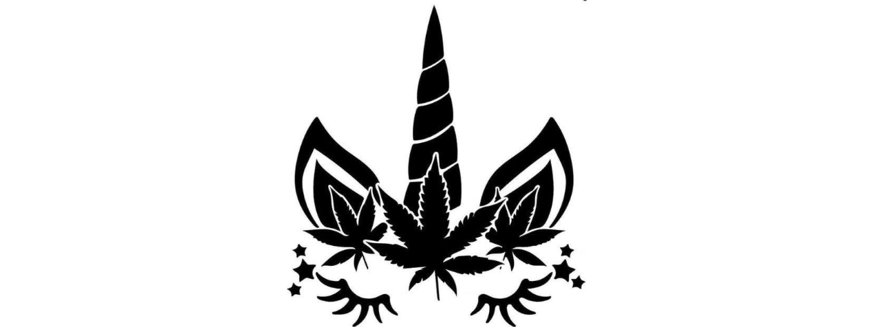 Marijuana Leaf Unicorn 420 Weed Bud Die Cut Vinyl Decal sticker