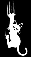 scratching cat Die Cut Vinyl Decal sticker