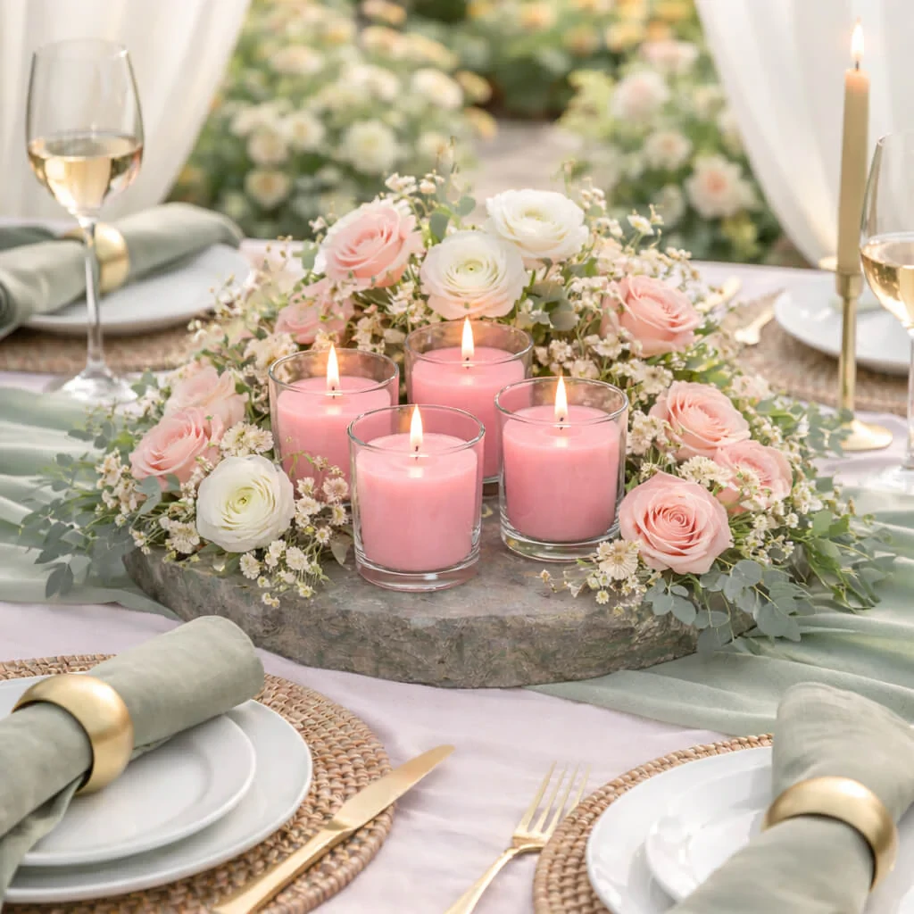 Richland Pink Gardenia Scented Votive