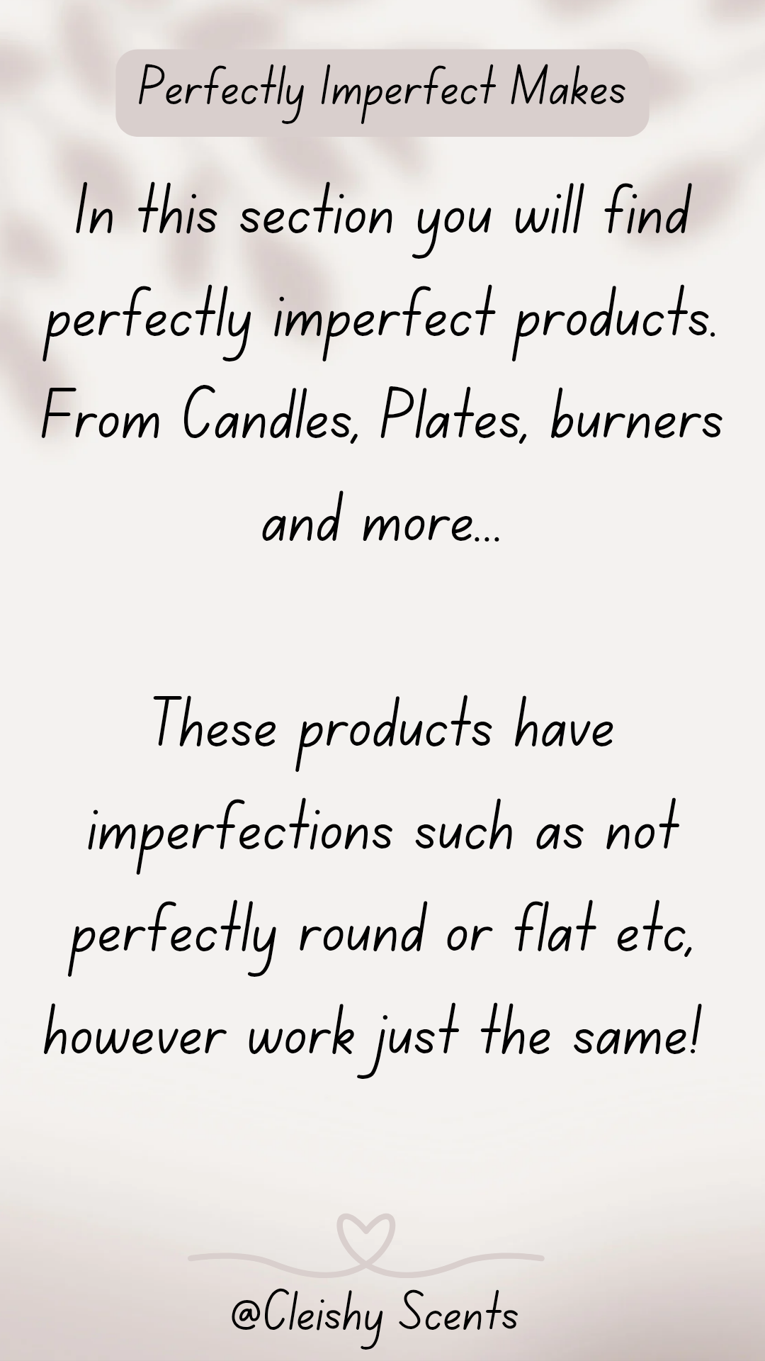 Perfectly Imperfect Makes