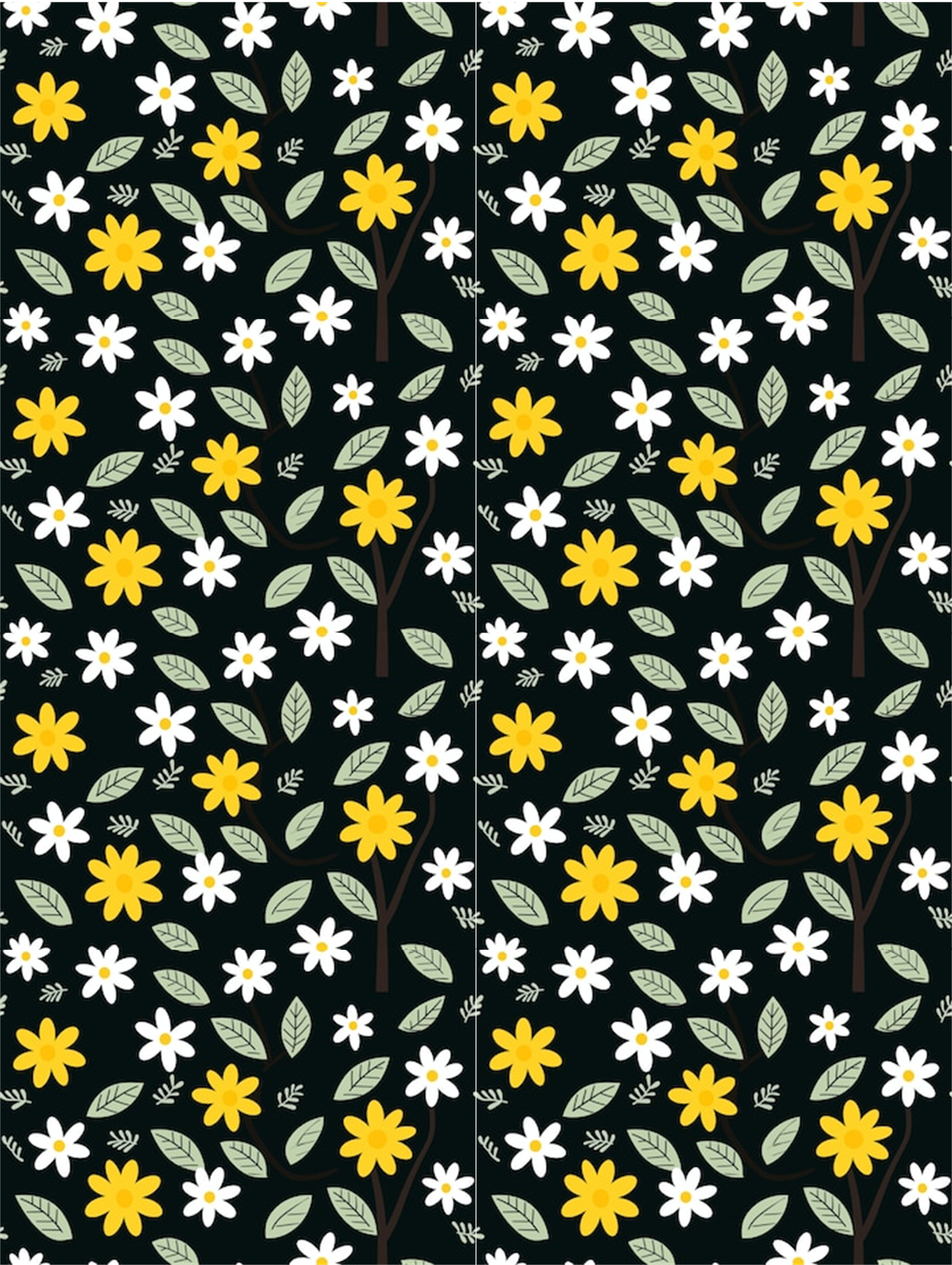 Yellow and white florals