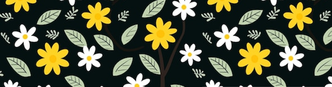 Yellow and white florals