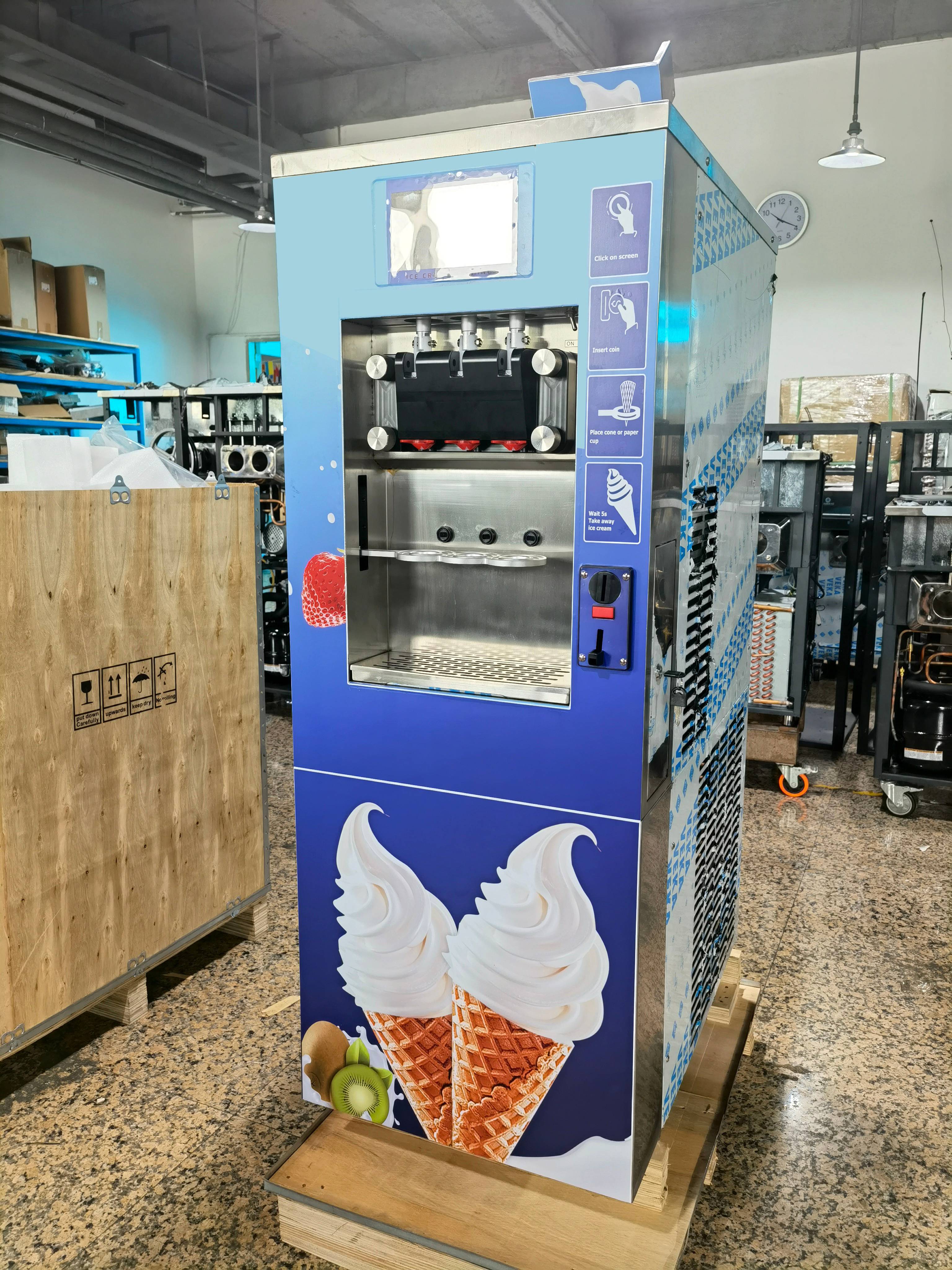 Soft Ice Cream Vending Machine Automatic Soft Serve Machines