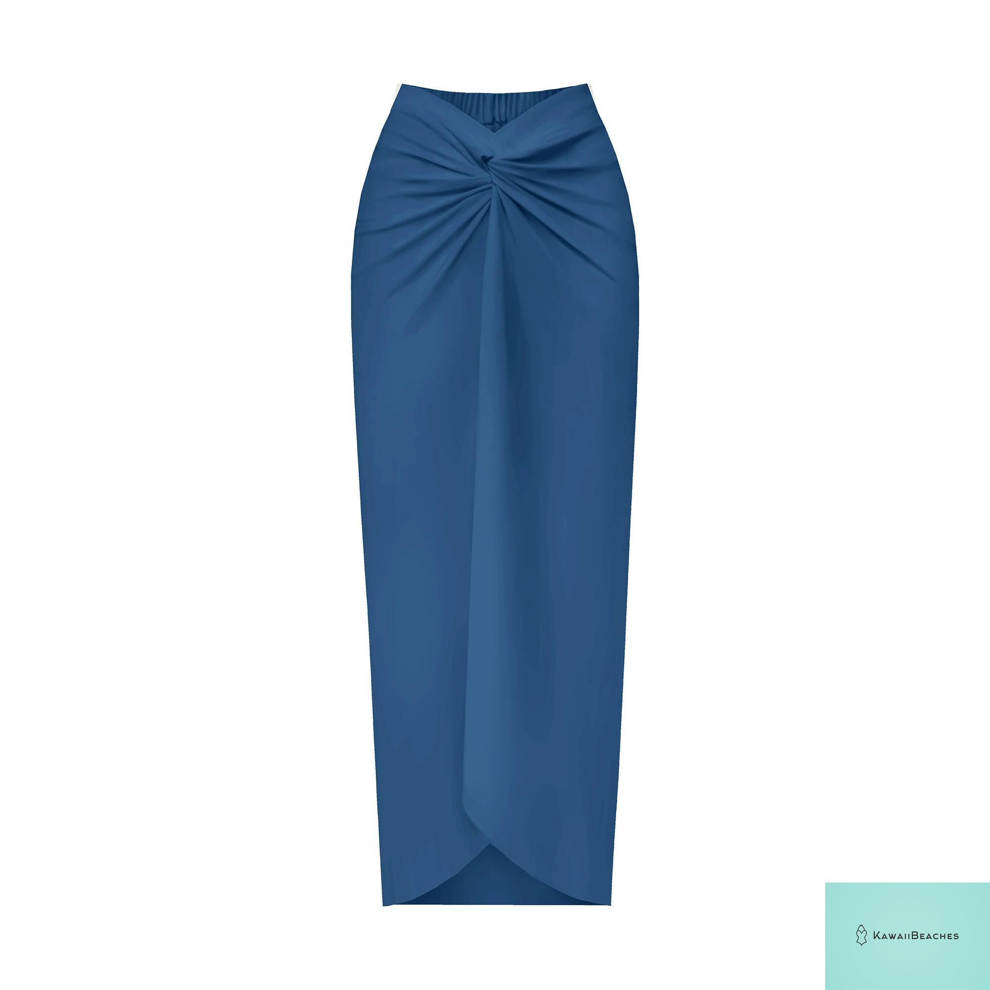 Kawaii Solid Print Swimwear Skirt Set