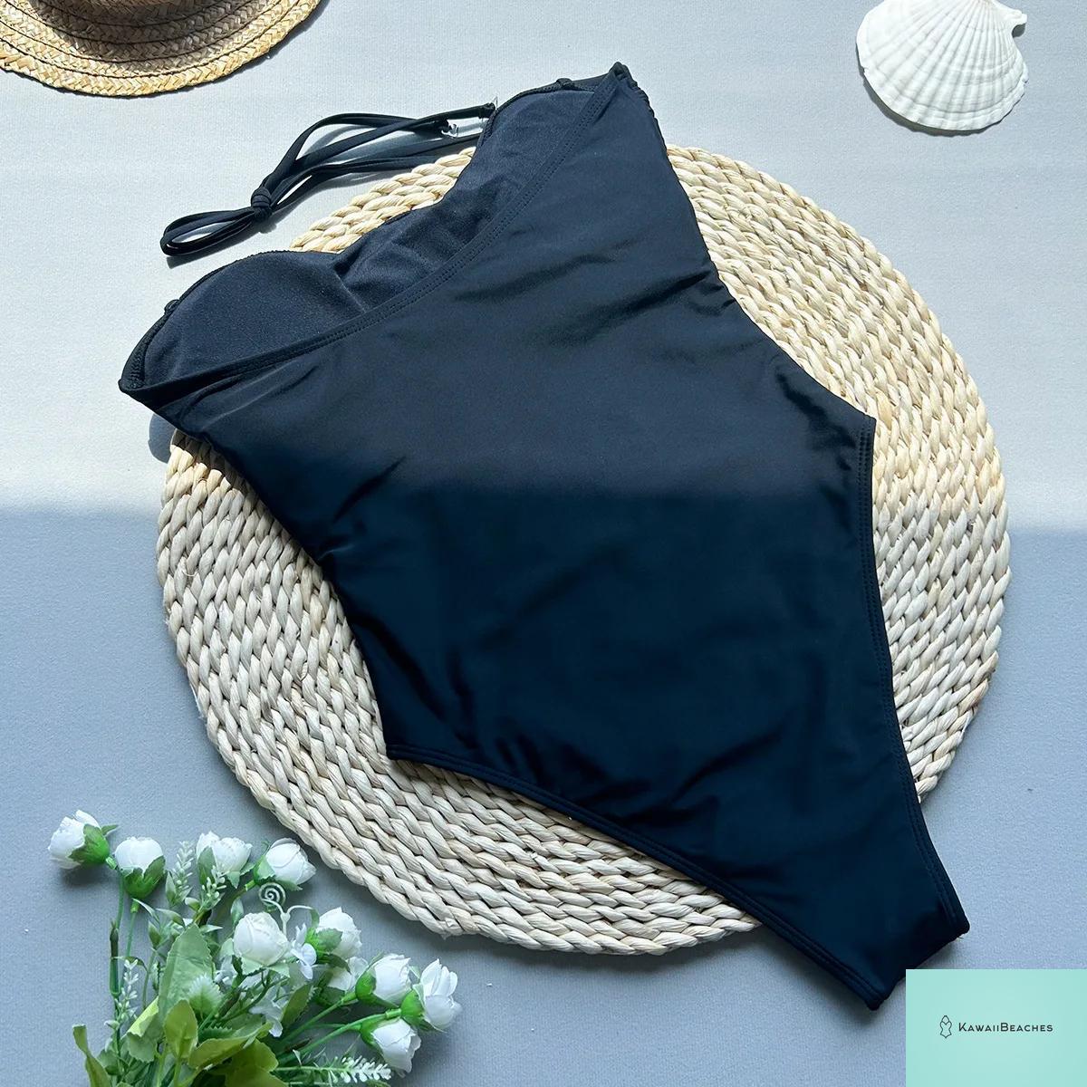 Sexy Solid Print Monokini Swimsuit