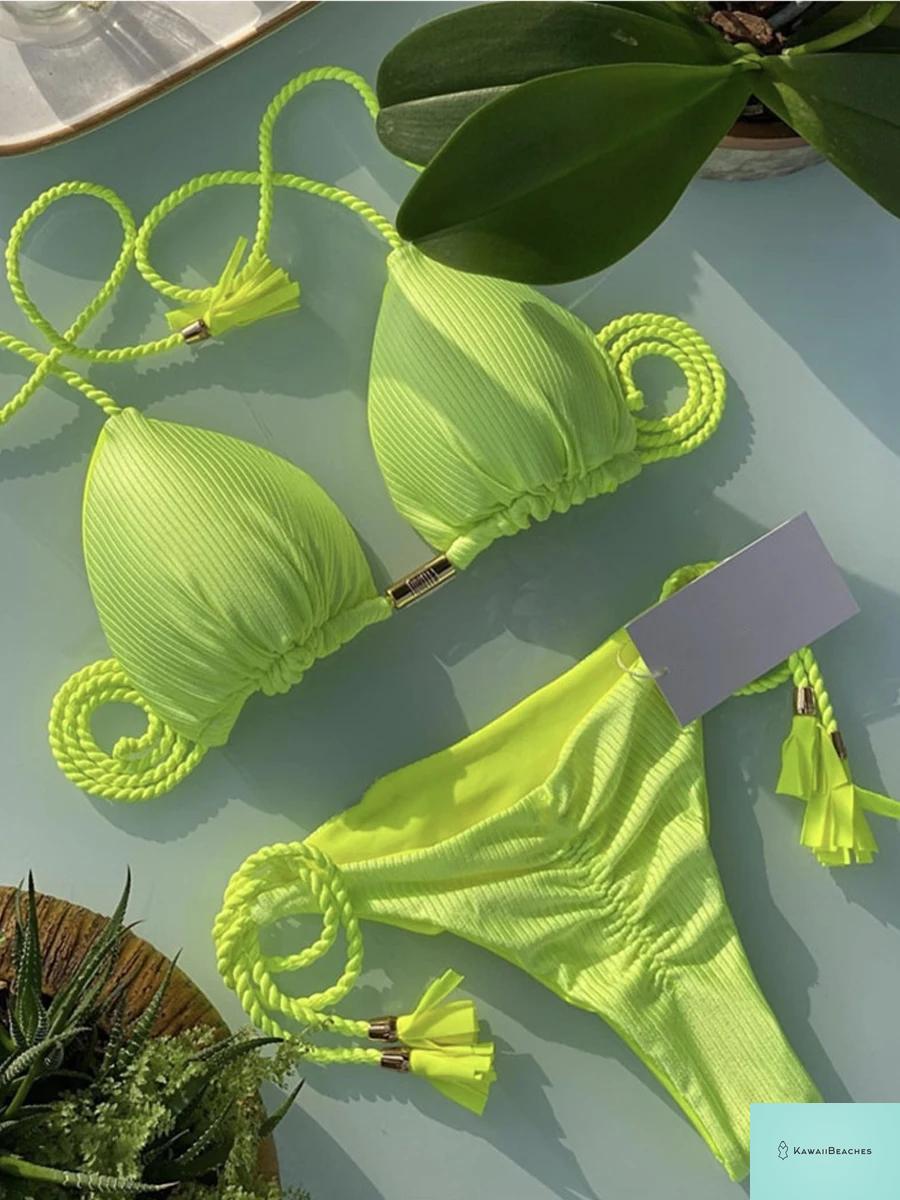 Kawaii Triangle String Bikini Swimsuit