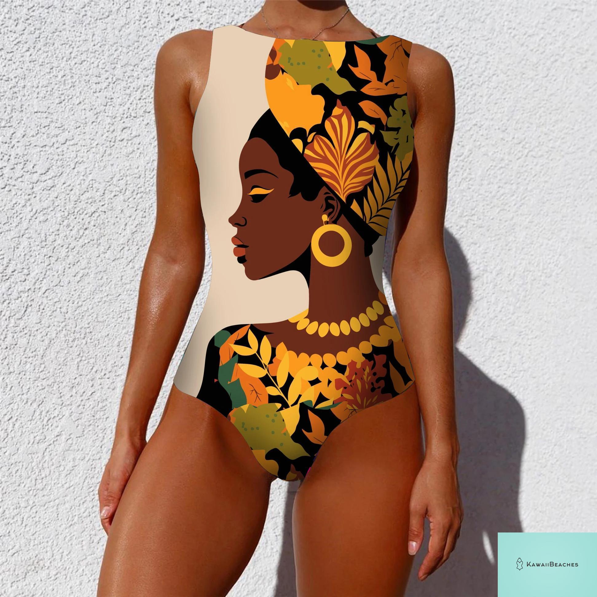 Womens Floral Lace Up Swimsuit