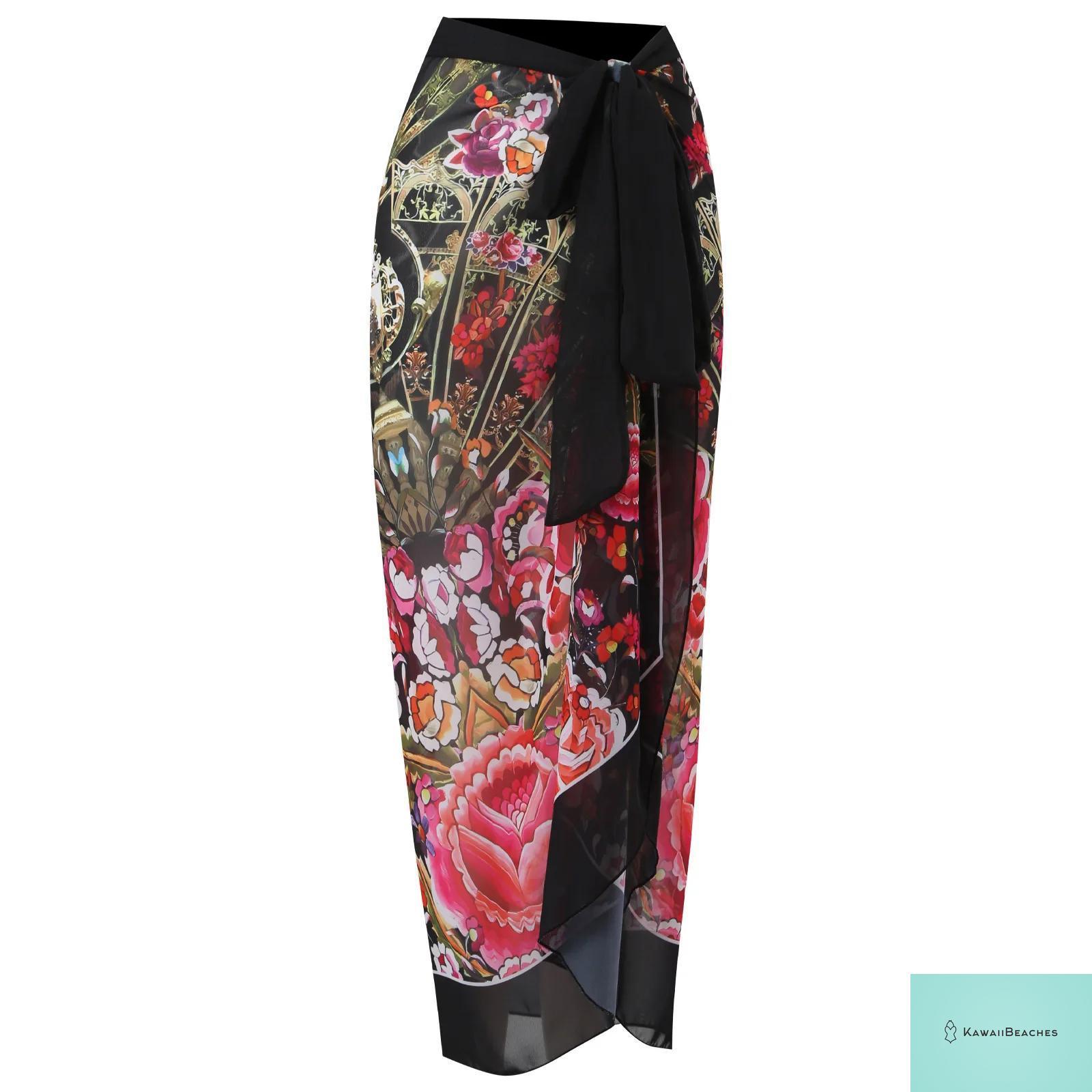 Kawaii Retro Print Beach Dress Cover-Up