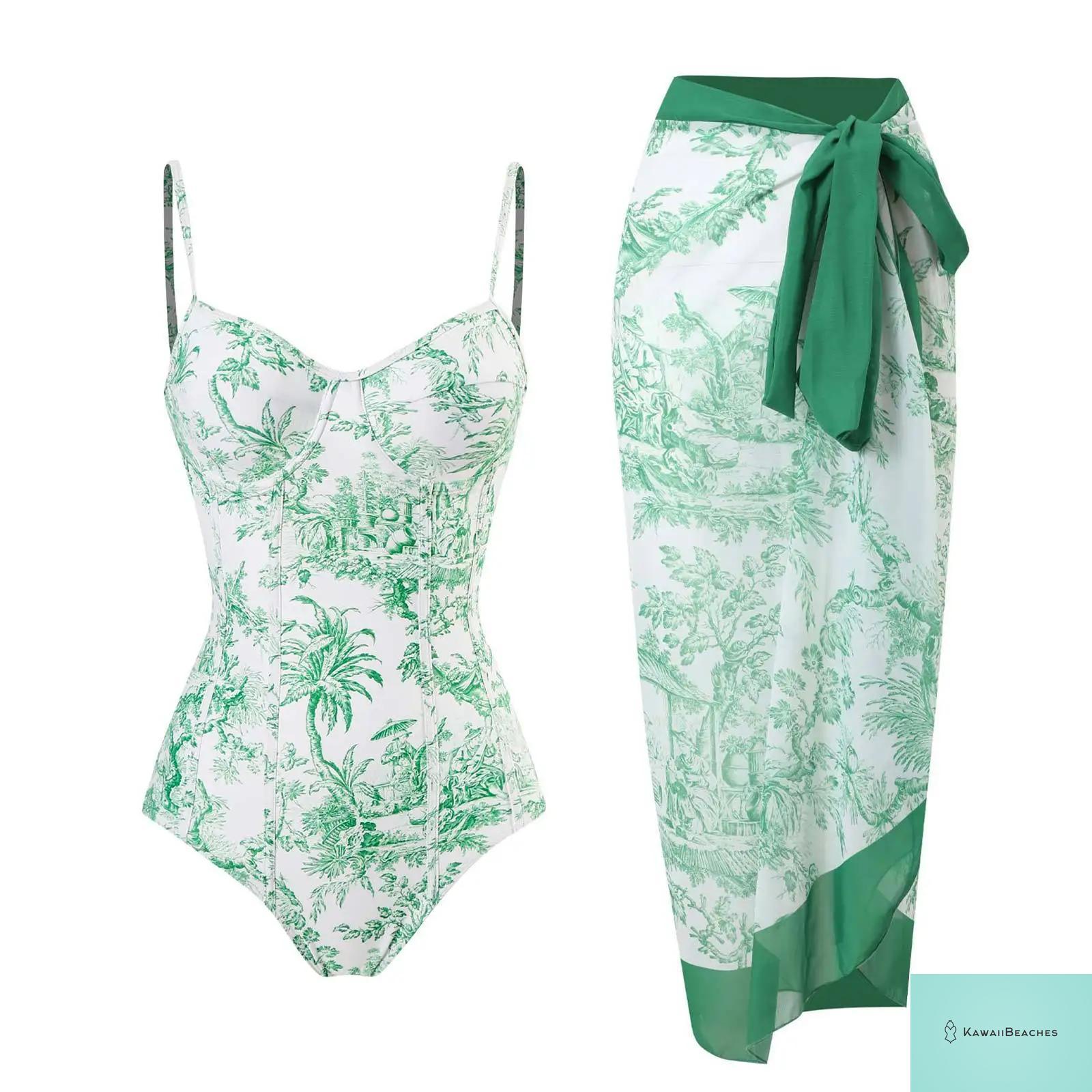 Floral Ruffle Push Up Bikini Set