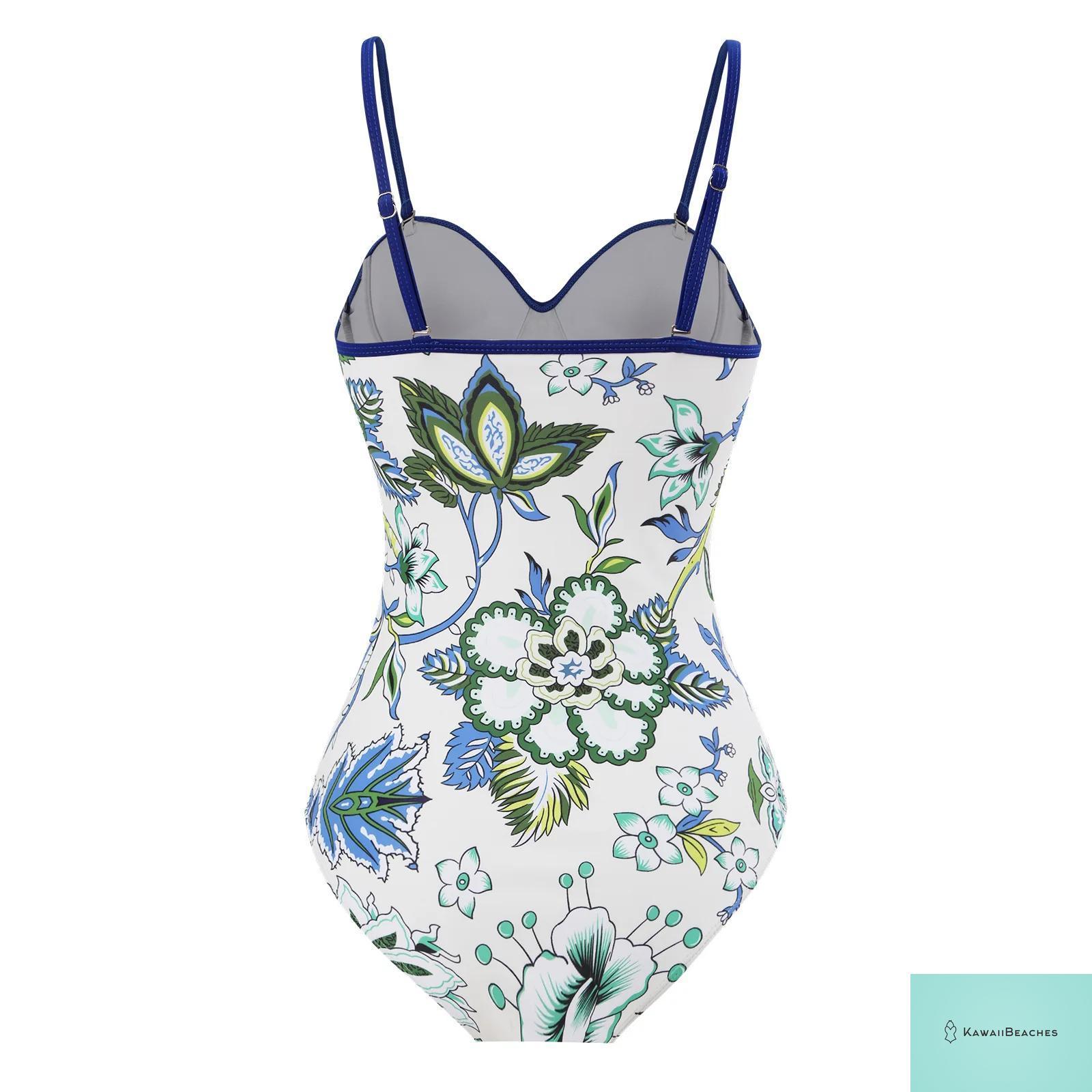 Floral Ruffle Push Up Bikini Set