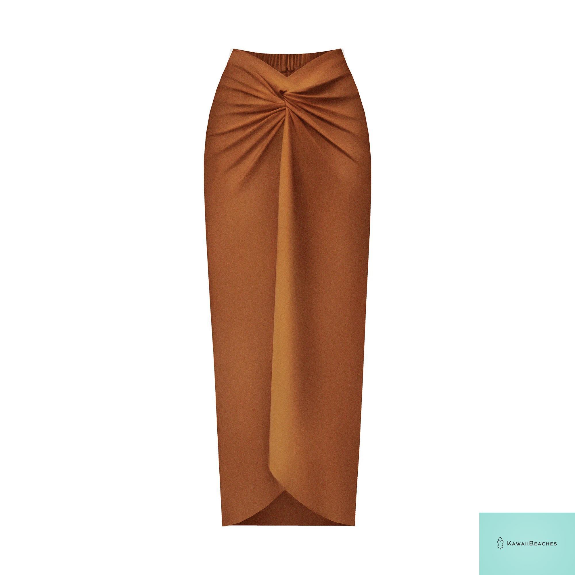 Kawaii Solid Print Swimwear Skirt Set