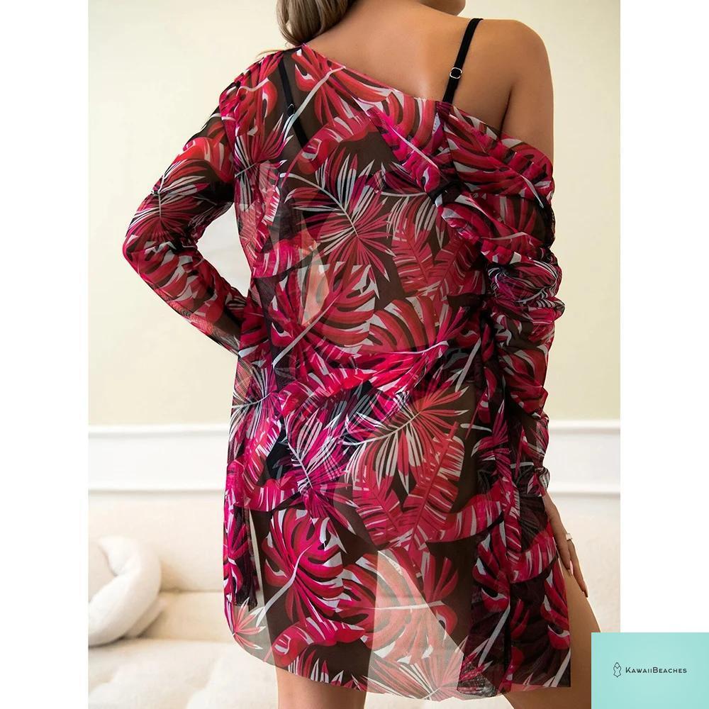 Womens 3 Piece Long Sleeve Swimsuit