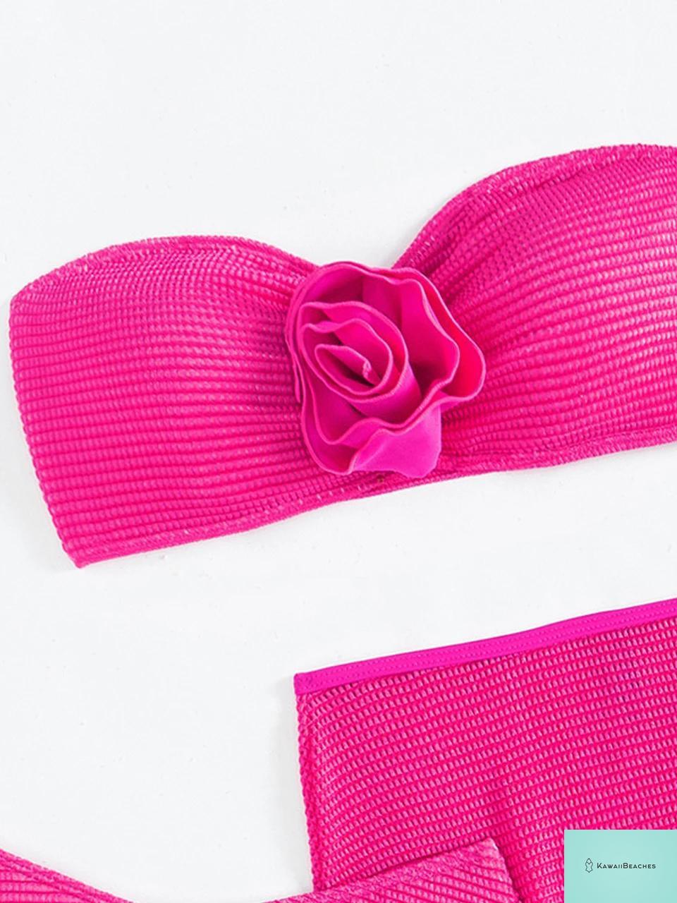 Floral Hollow Out Bikini Set for Women