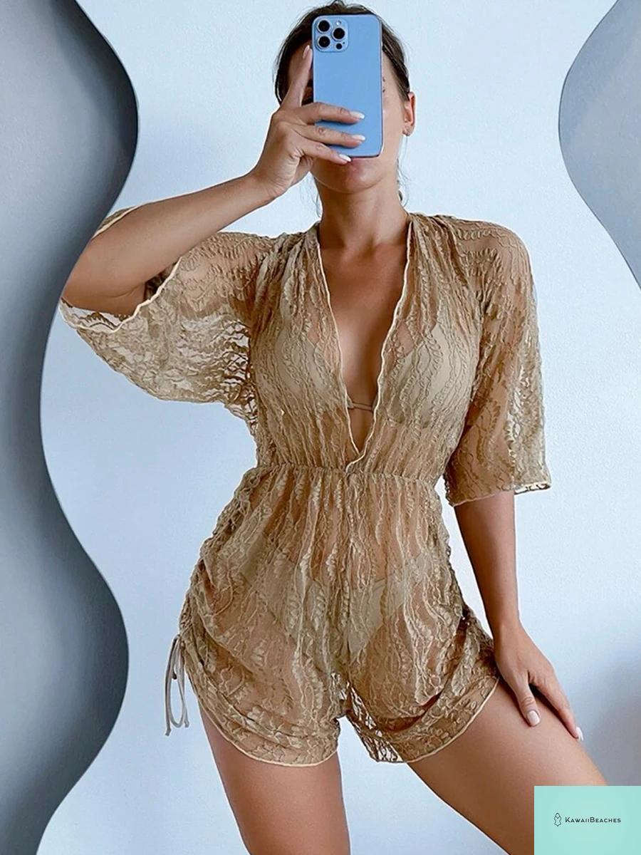 Tropical Print Halter Bikini Swimsuit