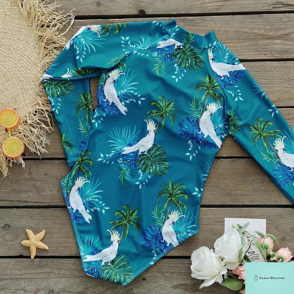 KawaiiBeaches Skeleton Long Sleeve Swimsuit