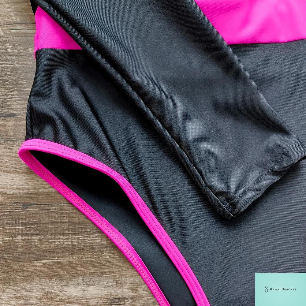 Womens Long Sleeve Surfing Swimsuit Monokini