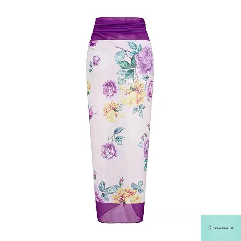 Floral Ruffle Push Up Bikini Set