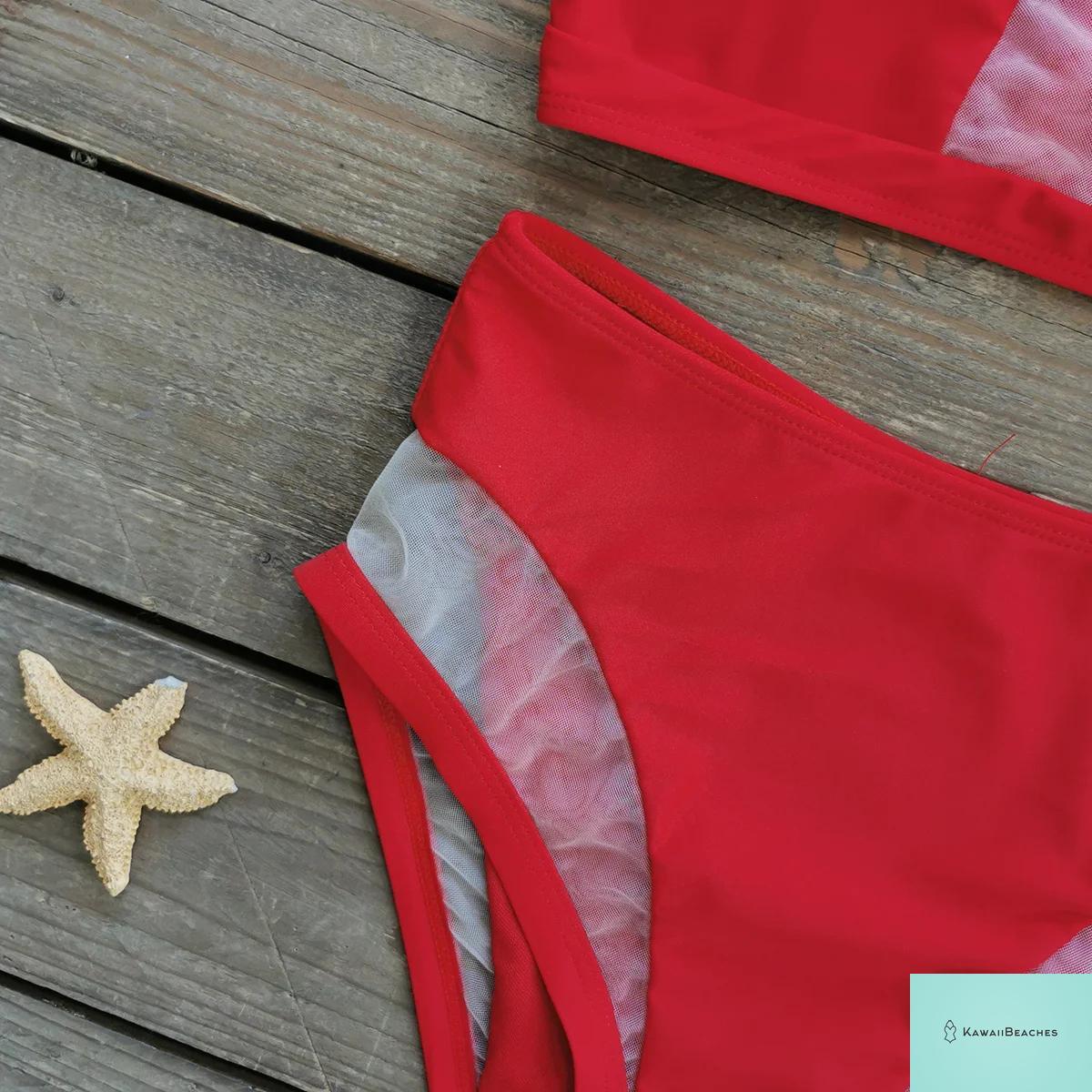 Floral High Waist Ruffle Bikini Set