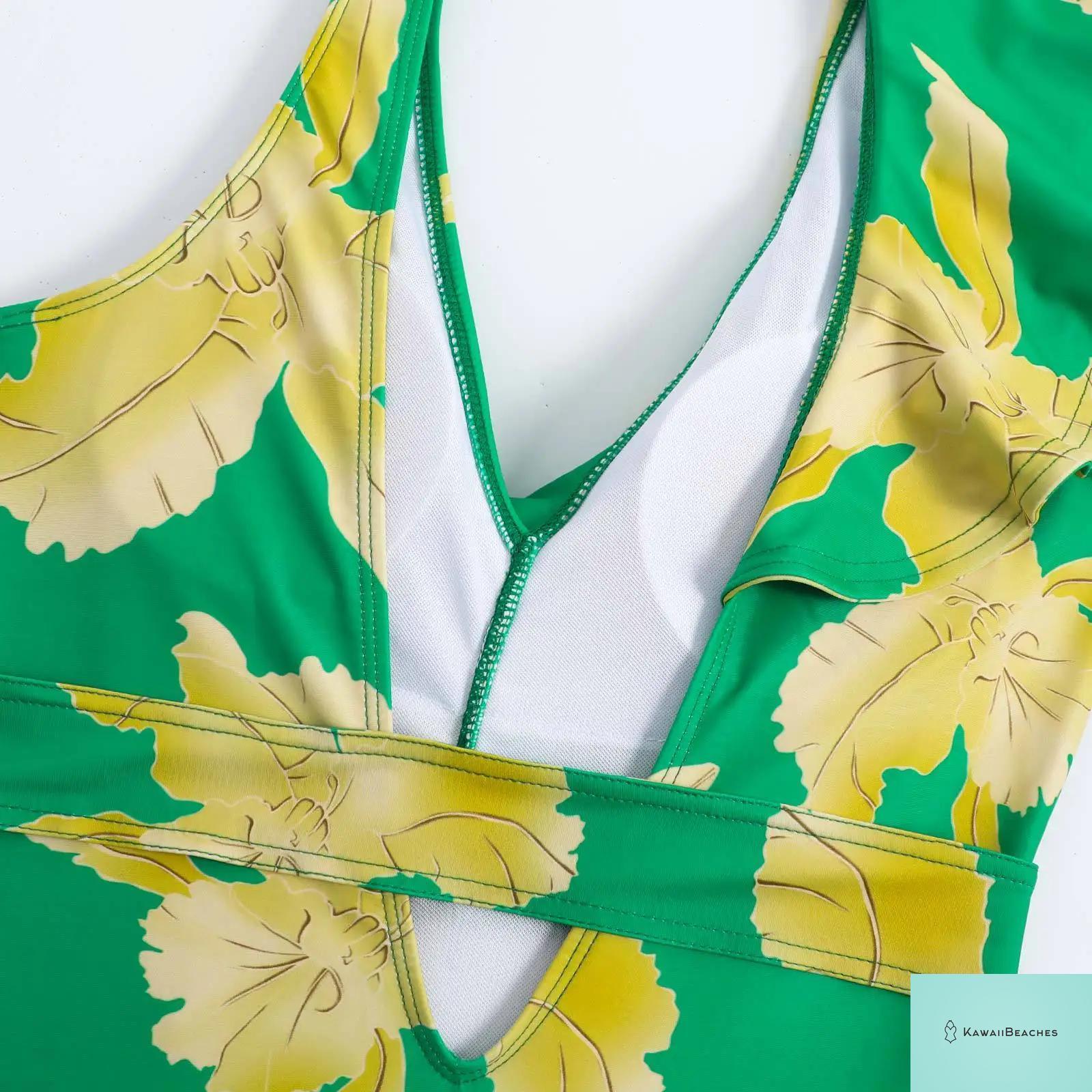 Floral Ruffle Push Up Bikini Set