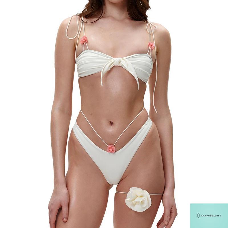 Floral Bandage Bikini Swimwear Set