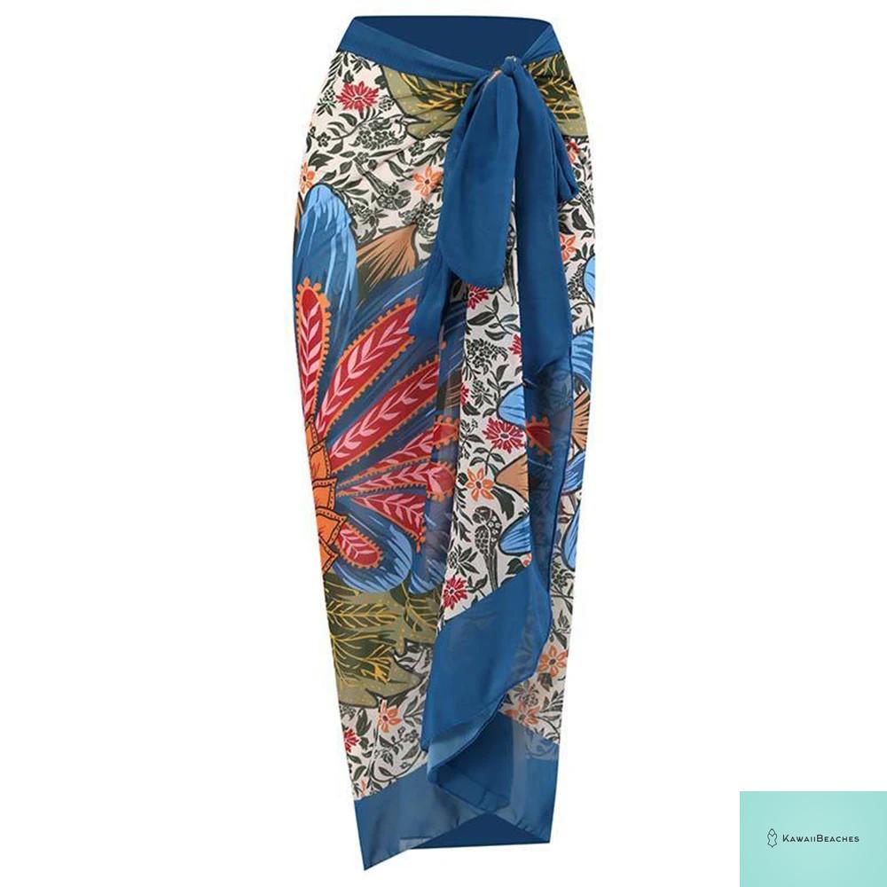 Kawaii Retro Print Beach Dress Cover-Up