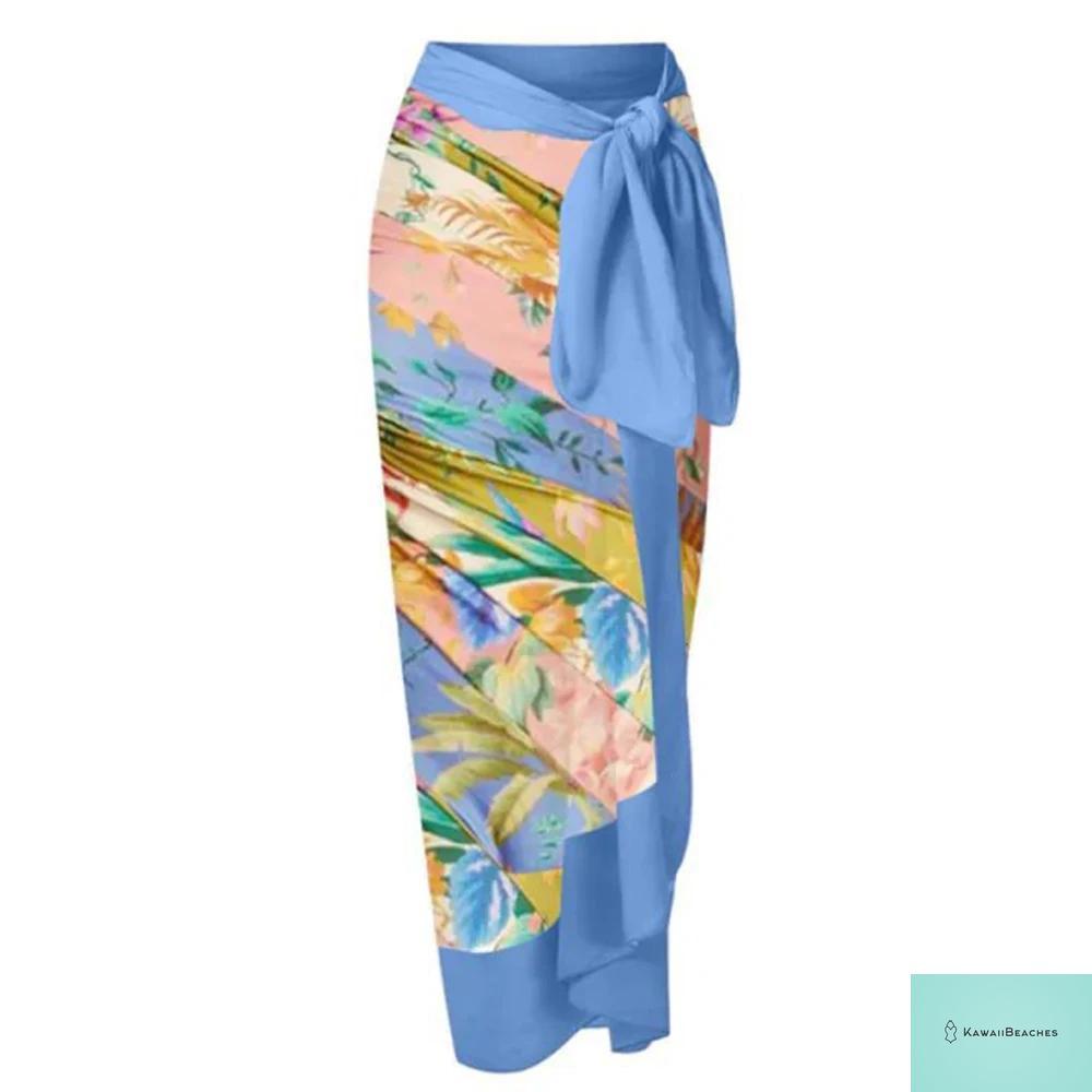 Kawaii Retro Print Beach Dress Cover-Up