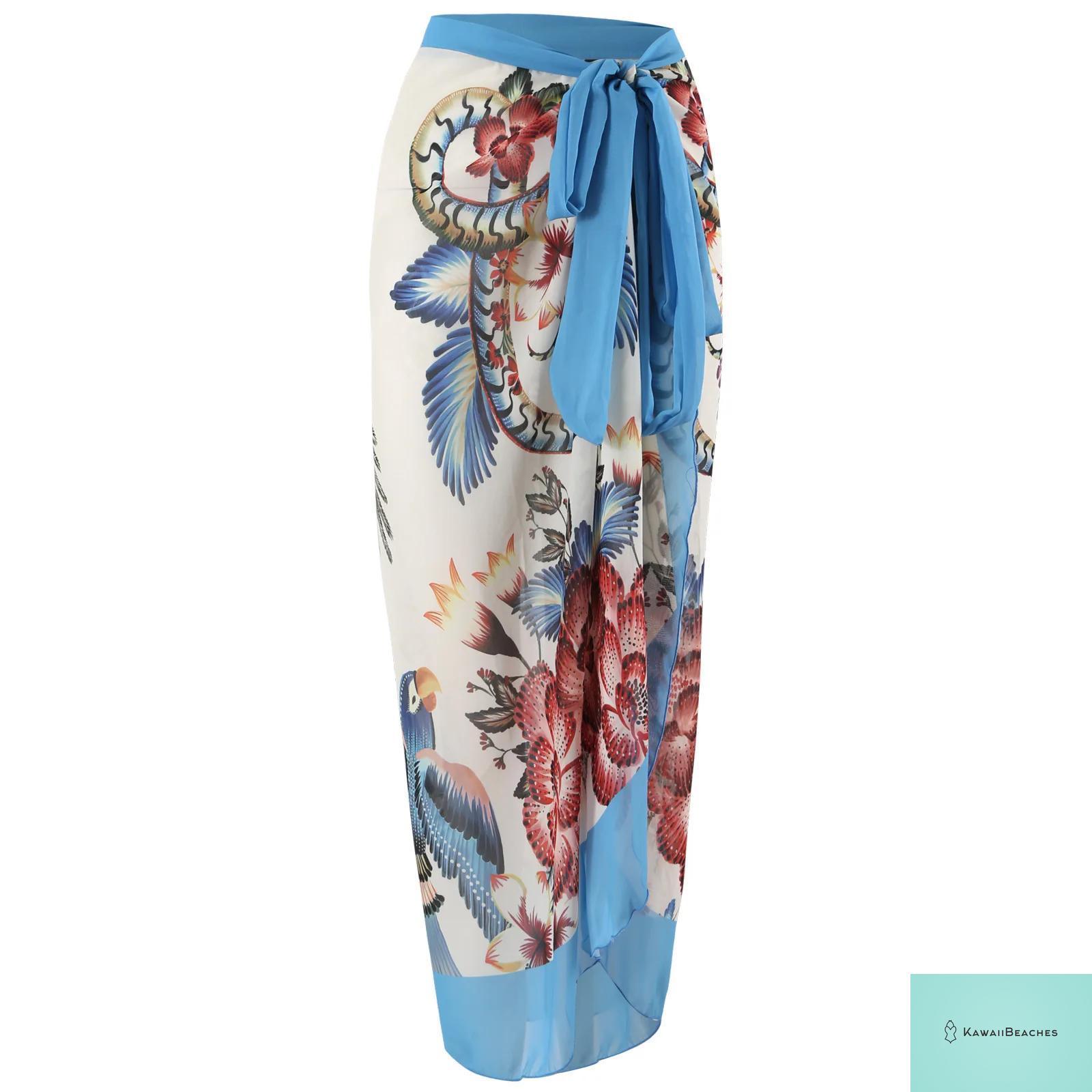 Kawaii Retro Print Beach Dress Cover-Up