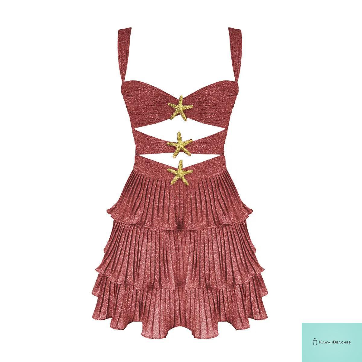 Geometric Beach Two-Piece Strappy Swimsuit