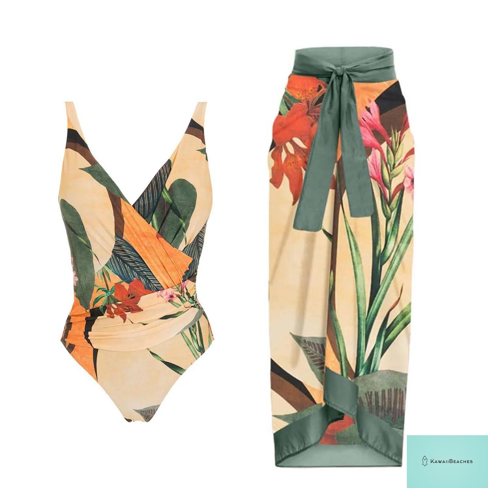 Floral Ruffle Push Up Bikini Set