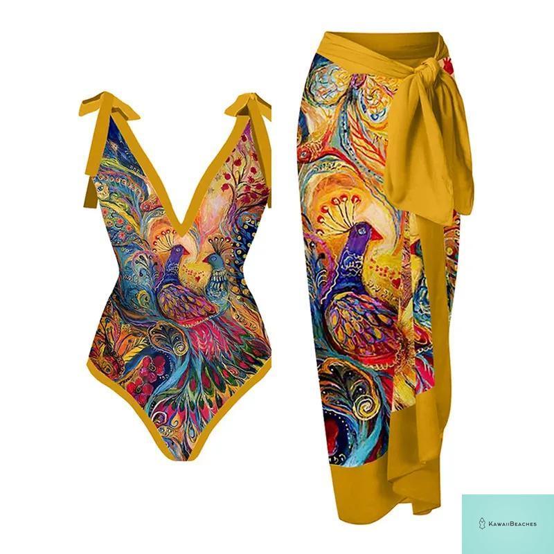 Floral Ruffle Push Up Bikini Set