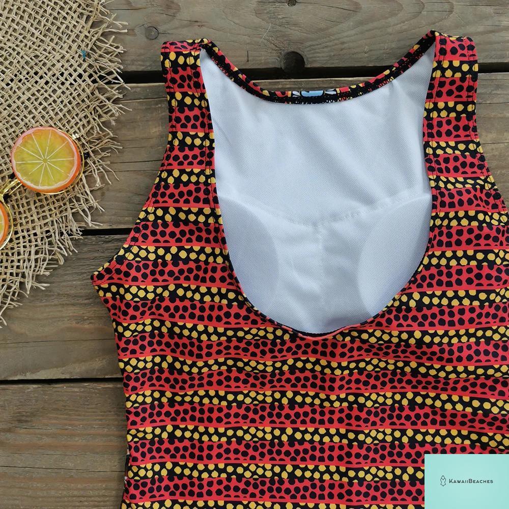 Womens Floral Lace Up Swimsuit