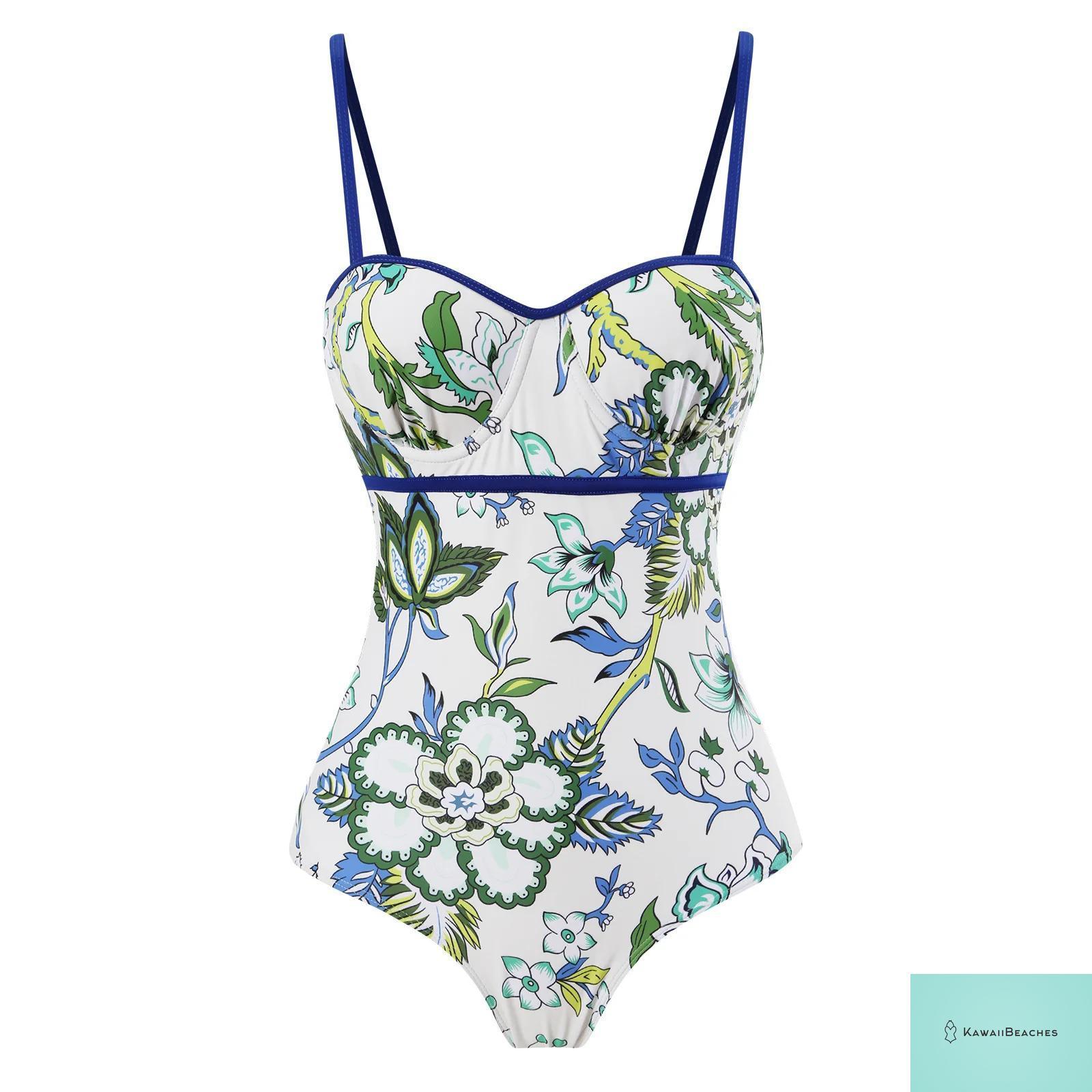 Floral Ruffle Push Up Bikini Set