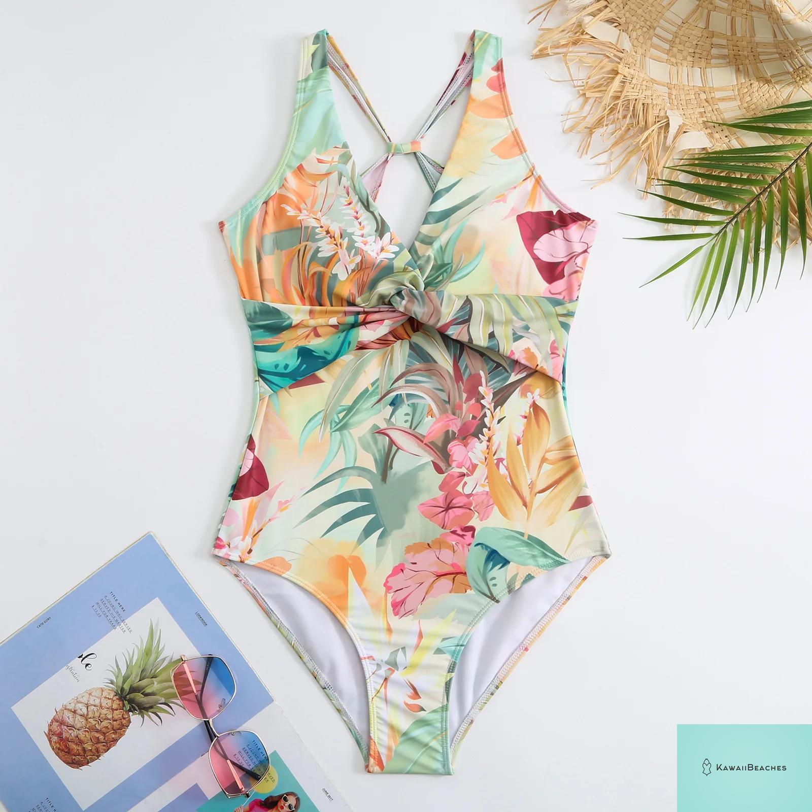 Floral Ruffle Push Up Bikini Set