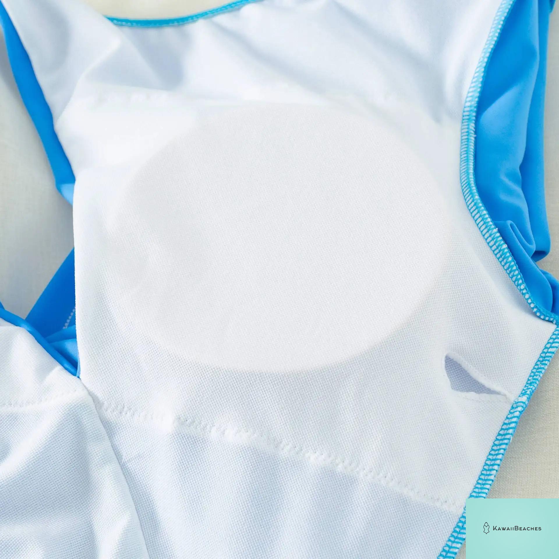 Kawaii Patchwork Long Sleeve Swimsuit