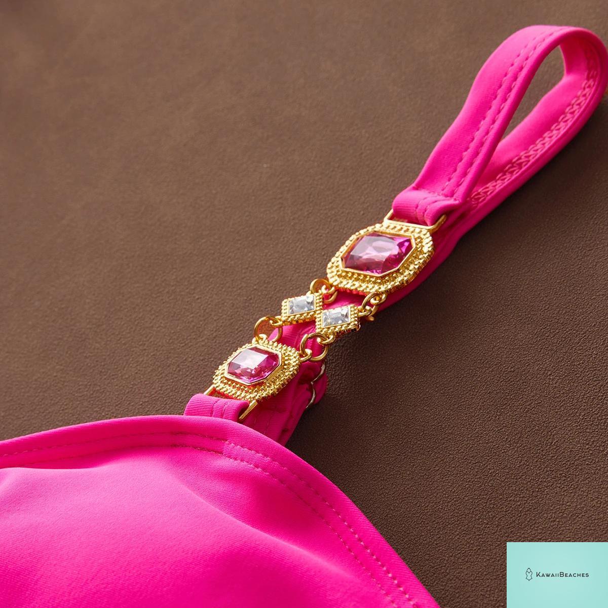 High Waist Golden Print Brazilian Bikini Set