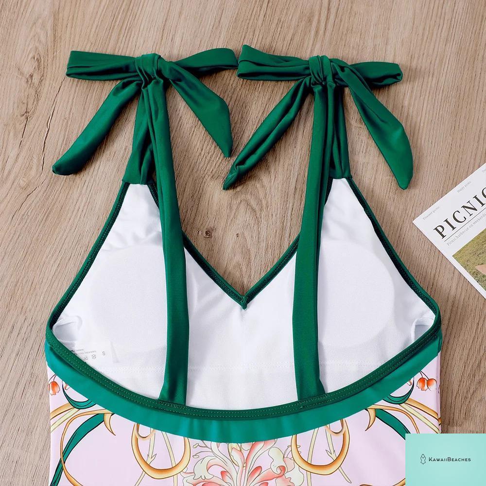 Floral Ruffle Push Up Bikini Set