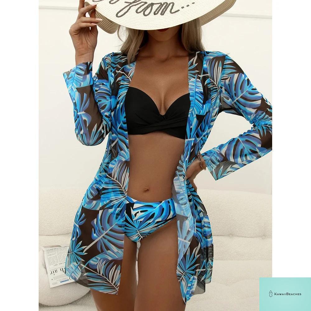 Womens 3 Piece Long Sleeve Swimsuit
