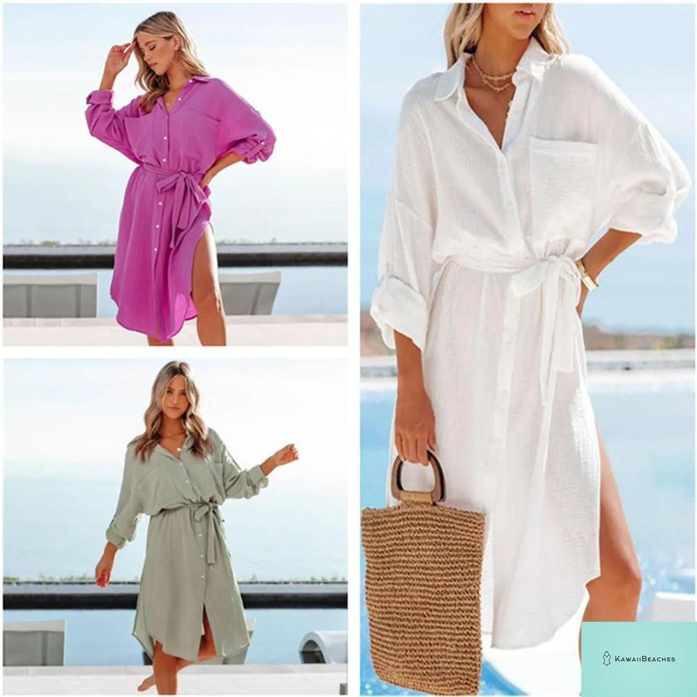 Womens Elegant Beach Cover Up Dress