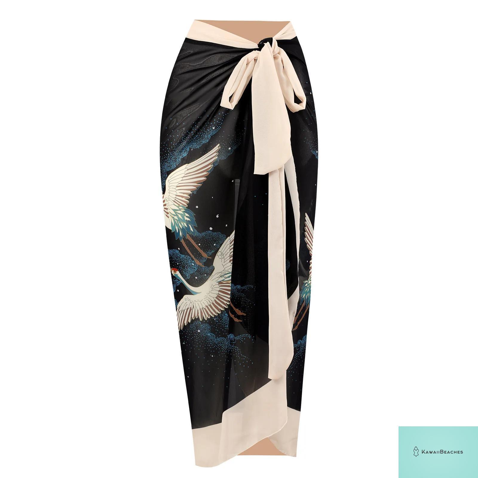 Kawaii Retro Print Beach Dress Cover-Up