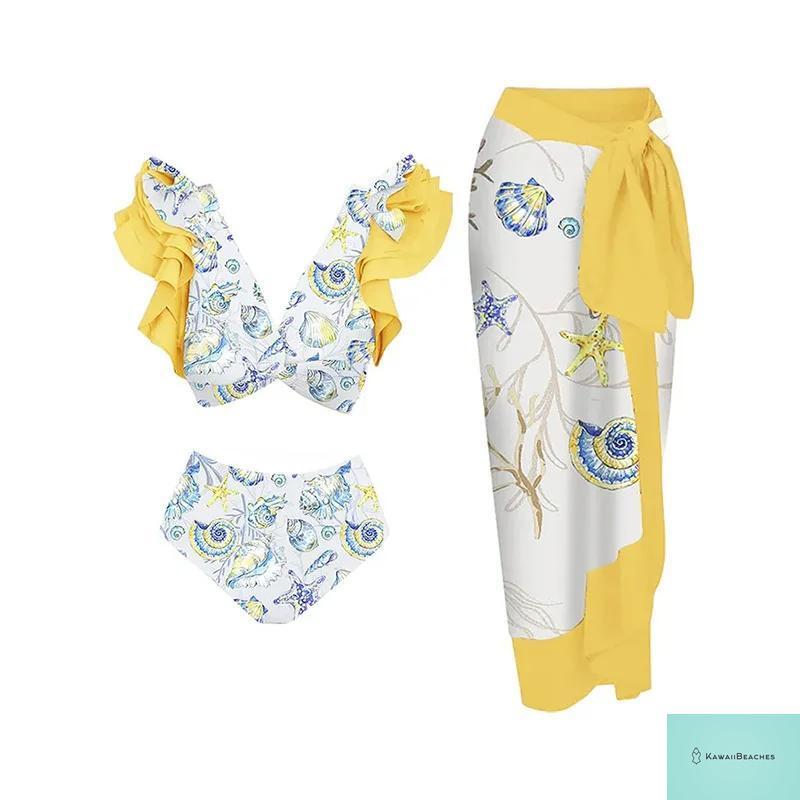 Floral Push Up Bikini Swimwear Set
