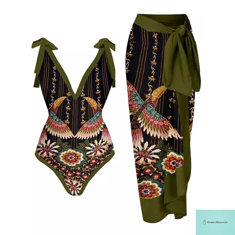 Floral Ruffle Push Up Bikini Set