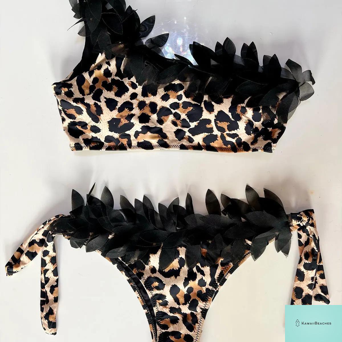 Leopard Print High Waist Brazilian Bikini