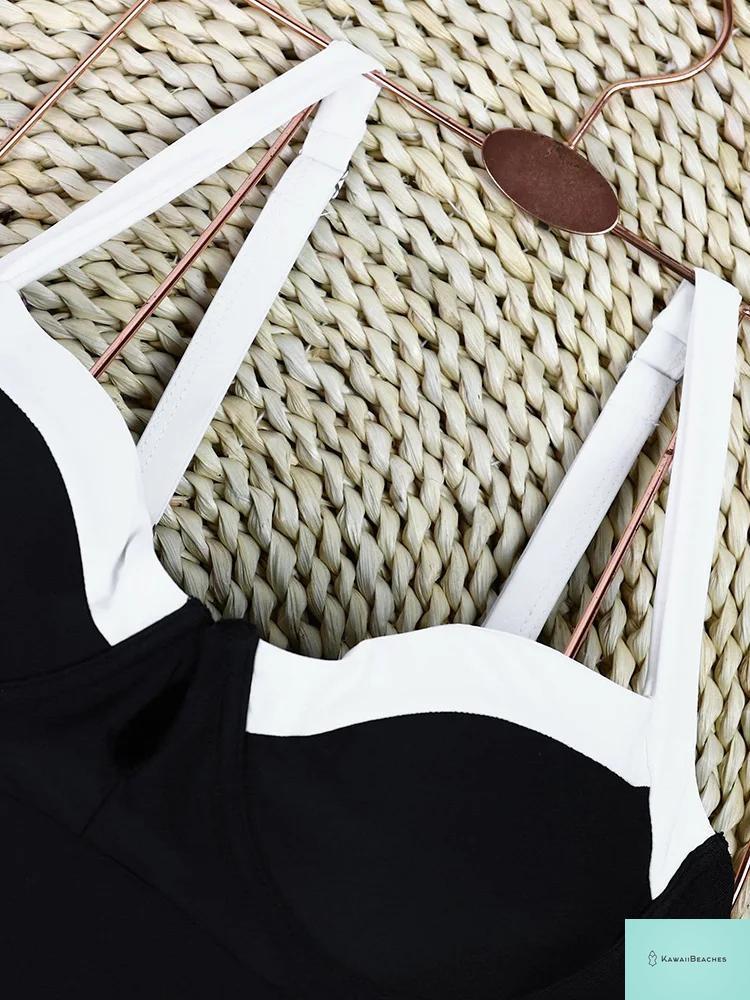 KawaiiBeaches High Waist Patchwork Swimsuit