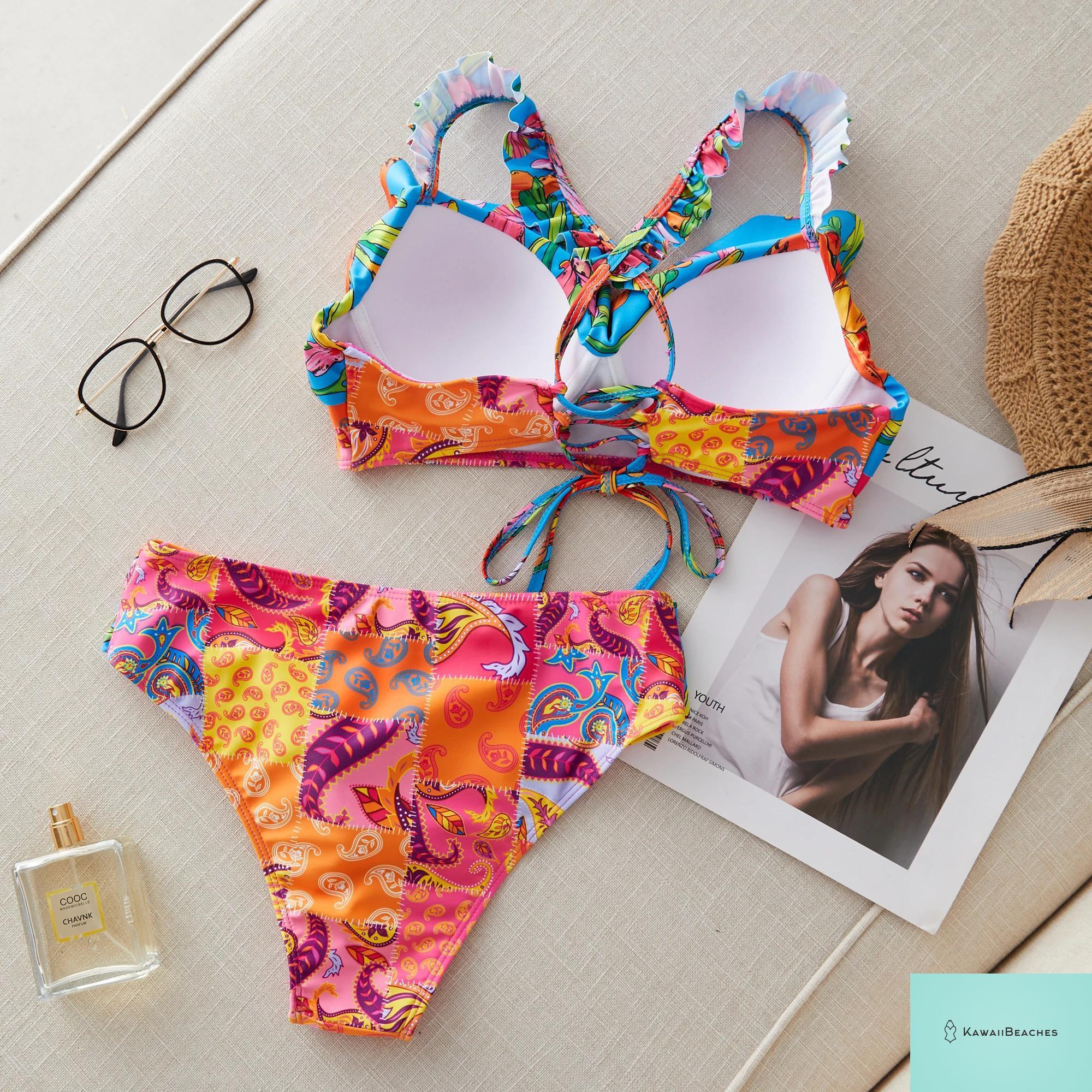 Sexy Ruffle Bikini Swimsuit Set