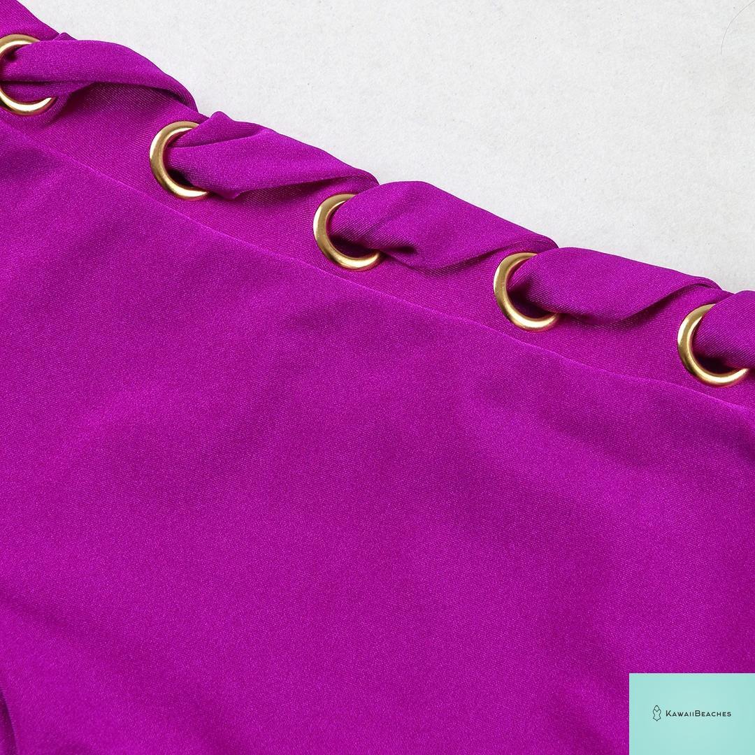 Golden High Waist Push Up Bikini