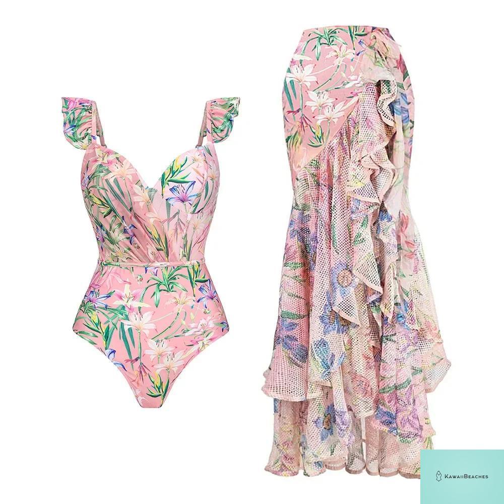 Kawaii Retro One Piece Beach Swimsuit