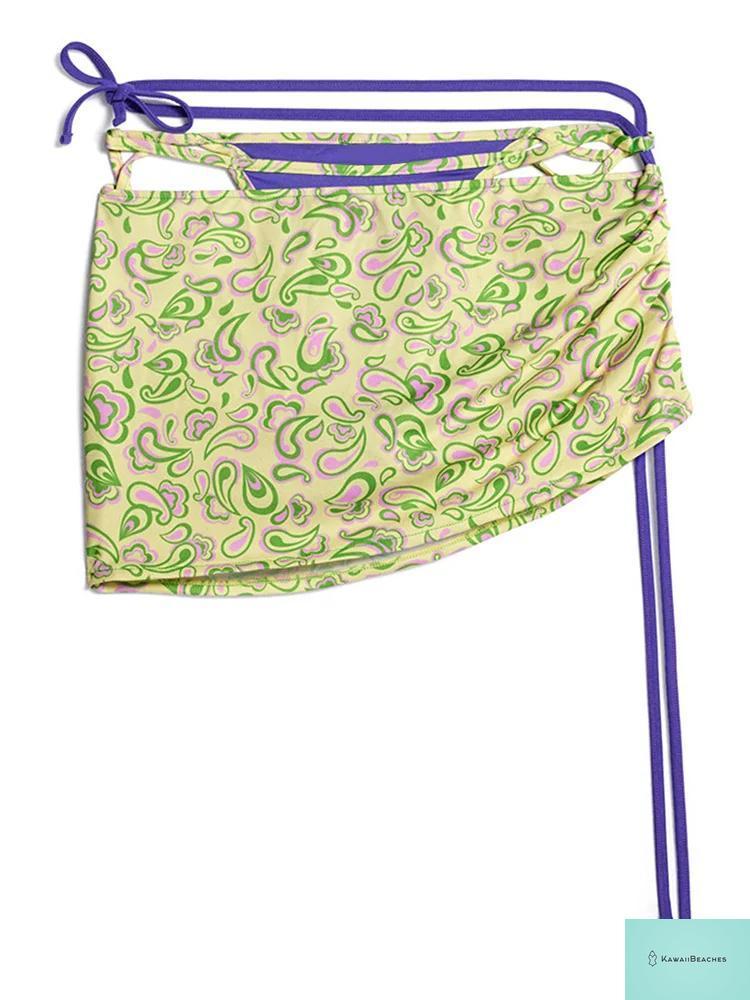 Tropical Temptation Printed One Shoulder Swimwear