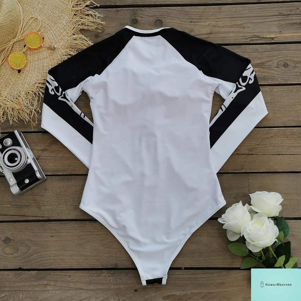 KawaiiBeaches Skeleton Long Sleeve Swimsuit